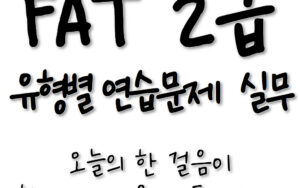 유형별 연습문제 실무🎥아이캔! 삼일 FAT2급